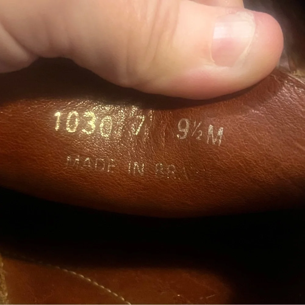 HS Trask Rover Hand-sewn Loafer in two tone brown leather size 9.5 men’s
